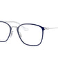 Ray-Ban Junior Vista RY1056 Square Eyeglasses  4080-SILVER ON BLU 46-17-130 - Color Map blue