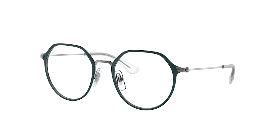 Ray-Ban Junior Vista RY1058 Irregular Eyeglasses  4084-MATTE GREEN ON GUNMETAL 47-18-130 - Color Map green