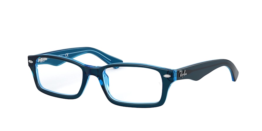 Ray-Ban Junior Vista RY1530 Rectangle Eyeglasses  3667-BLUE ON BLUE FLUO 48-16-130 - Color Map blue