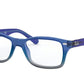 Ray-Ban Junior Vista RY1531 Square Eyeglasses  3647-BLUE GRADIENT IRIDESCENT GREY 48-16-130 - Color Map blue