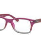 Ray-Ban Junior Vista RY1531 Square Eyeglasses  3648-FUXIA GRADIENT IRIDESCENT GREY 48-16-130 - Color Map pink