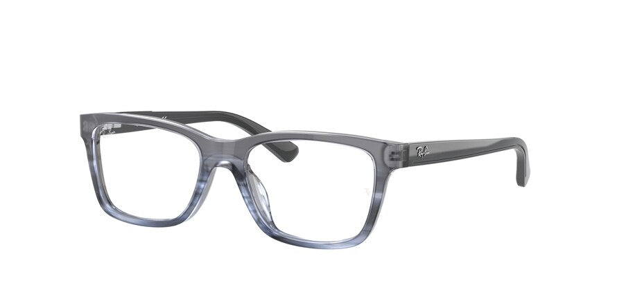 Ray-Ban Junior Vista RY1536F Square Eyeglasses  3730-STRIPED GRADIENT GREY 48-16-130 - Color Map grey