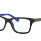 Ray-Ban Junior Vista RY1536 Square Eyeglasses  3600-DARK GREY ON BLUE 48-16-130 - Color Map grey