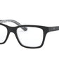 Ray-Ban Junior Vista RY1536 Square Eyeglasses  3803-BLACK ON TEXTURE GREY BLACK 48-16-130 - Color Map black