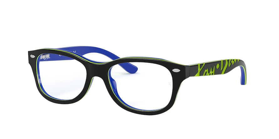 Ray-Ban Junior Vista RY1544 Square Eyeglasses  3600-DARK GREY ON BLUE 48-16-130 - Color Map grey