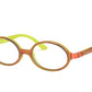 Ray-Ban Junior Vista RY1545 Oval Eyeglasses  3771-LIGHT ORANGE ON RUBBER YELLOW 42-16-115 - Color Map orange