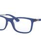 Ray-Ban Junior Vista RY1549 Square Eyeglasses  3655-MATTE BLUE 48-16-125 - Color Map blue