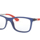 Ray-Ban Junior Vista RY1549 Square Eyeglasses  3734-TRANSPARENT BLUE 48-16-125 - Color Map black