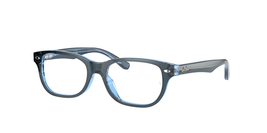 Ray-Ban Junior Vista RY1555F Square Eyeglasses  3667-BLUE ON BLUE FLUO 48-16-130 - Color Map blue