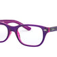 Ray-Ban Junior Vista RY1555 Square Eyeglasses  3666-VIOLET ON FUXIA FLUO 48-16-130 - Color Map violet