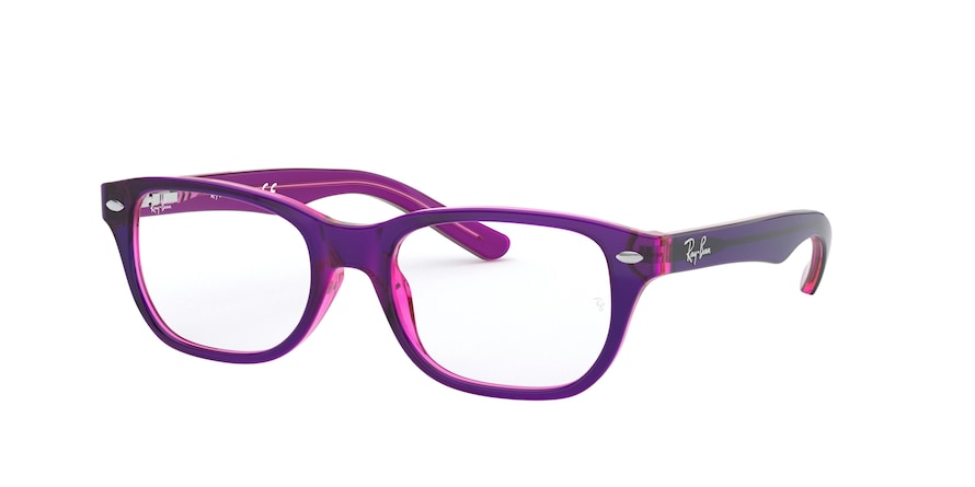 Ray-Ban Junior Vista RY1555 Square Eyeglasses  3666-VIOLET ON FUXIA FLUO 48-16-130 - Color Map violet