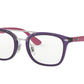 Ray-Ban Junior Vista RY1585 Square Eyeglasses  3781-MATTE TRANSPARENT VIOLET 45-19-130 - Color Map violet