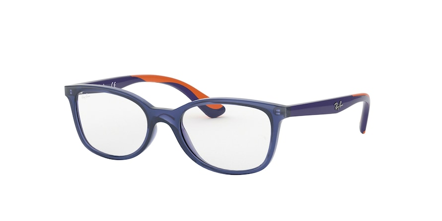 Ray-Ban Junior Vista RY1586 Square Eyeglasses  3775-TRANSPARENT BLUE 49-16-130 - Color Map blue