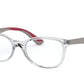 Ray-Ban Junior Vista RY1586 Square Eyeglasses  3832-TRANSPARENT 49-16-130 - Color Map clear