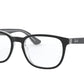 Ray-Ban Junior Vista RY1592 Square Eyeglasses  3529-BLACK ON TRANSPARENT 48-16-130 - Color Map black