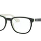 Ray-Ban Junior Vista RY1592 Square Eyeglasses  3820-BLACK ON WHITE/GREEN 48-16-130 - Color Map black