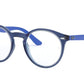 Ray-Ban Junior Vista RY1594 Phantos Eyeglasses  3811-TRANSPARENT BLUE 44-19-130 - Color Map blue