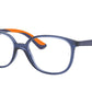Ray-Ban Junior Vista RY1598 Square Eyeglasses  3775-TRANSPARENT BLUE 49-16-130 - Color Map blue