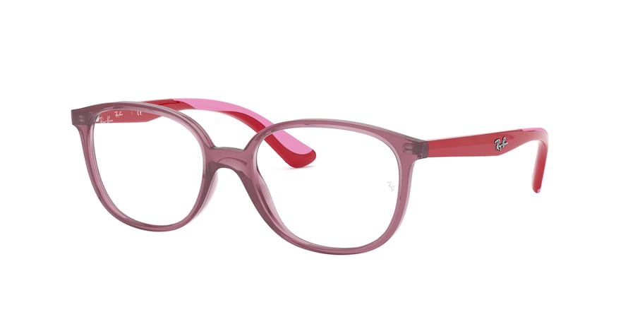 Ray-Ban Junior Vista RY1598 Square Eyeglasses  3777-TRANSPARENT RED 49-16-130 - Color Map red
