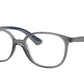 Ray-Ban Junior Vista RY1598 Square Eyeglasses  3830-TRANSPARENT GREY 49-16-130 - Color Map grey