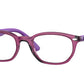 Ray-Ban Junior Vista RY1599 Pillow Eyeglasses  3813-TRANSPARENT FUXIA 46-18-130 - Color Map purple/reddish