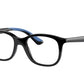 Ray-Ban Junior Vista RY1604 Square Eyeglasses  3862-BLACK 46-16-130 - Color Map black