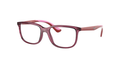 Ray-Ban Junior Vista RY1605 Rectangle Eyeglasses  3777-TRASPERENT PINK 49-16-130 - Color Map pink