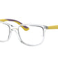 Ray-Ban Junior Vista RY1605 Rectangle Eyeglasses  3868-TRASPARENT 49-16-130 - Color Map clear