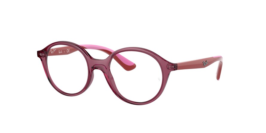 Ray-Ban Junior Vista RY1606 Round Eyeglasses  3777-TRASPARENT PINK 46-17-130 - Color Map pink