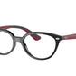 Ray-Ban Junior Vista RY1612 Cat Eye Eyeglasses  3903-BLACK 48-15-130 - Color Map black