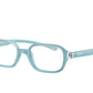 Ray-Ban Junior Vista RY9074VF Rectangle Eyeglasses  3879-LIGHT BLUE ON RUBBER LIGHT BLU 47-16-140 - Color Map light blue