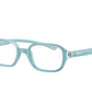 Ray-Ban Junior Vista RY9074V Rectangle Eyeglasses  3879-LIGHT BLUE ON RUBBER LIGHT BLU 41-16-130 - Color Map light blue