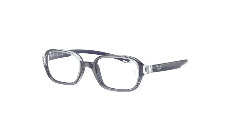 Ray-Ban Junior Vista RY9074V Rectangle Eyeglasses  3881-TRANSPARENT ON RUBBER BLUE 41-16-130 - Color Map clear