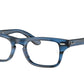 Ray-Ban Junior Vista JUNIOR BURBANK RY9083V Rectangle Eyeglasses  3848-STRIPED BLUE 43-19-130 - Color Map blue