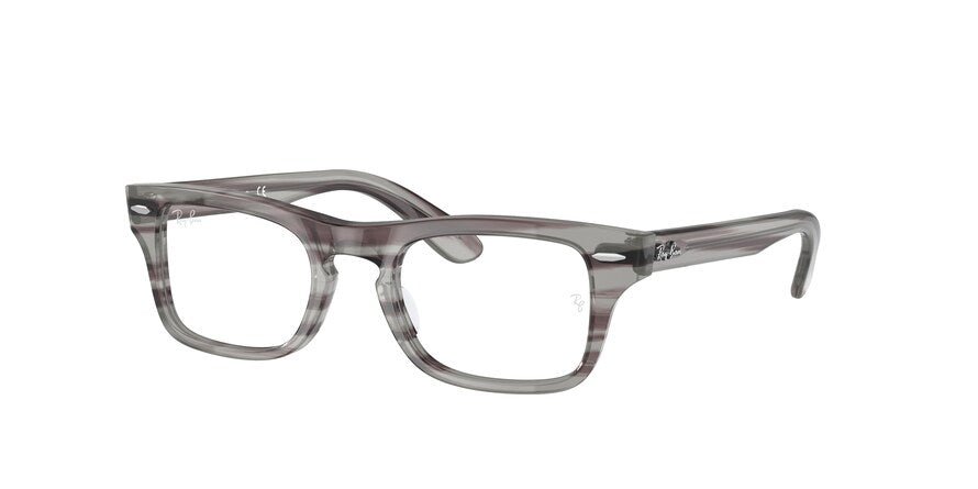Ray-Ban Junior Vista JUNIOR BURBANK RY9083V Rectangle Eyeglasses  3850-STRIPED GRAY 43-19-130 - Color Map grey