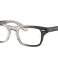 Ray-Ban Junior Vista JUNIOR BURBANK RY9083V Rectangle Eyeglasses  3889-TRANSPARENT GREY 43-19-130 - Color Map grey