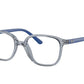 Ray-Ban Junior Vista JUNIOR LEONARD RY9093V Square Eyeglasses  3897-TRANSPARENT BLUE 45-16-130 - Color Map blue