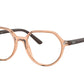 Ray-Ban Junior Vista JUNIOR THALIA RY9095V Square Eyeglasses  3899-TRANSPARENT BROWN 47-16-130 - Color Map brown