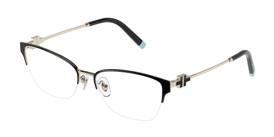 Tiffany TF1141 Cat Eye Eyeglasses  6164-BLACK ON PALE GOLD 54-16-140 - Color Map black