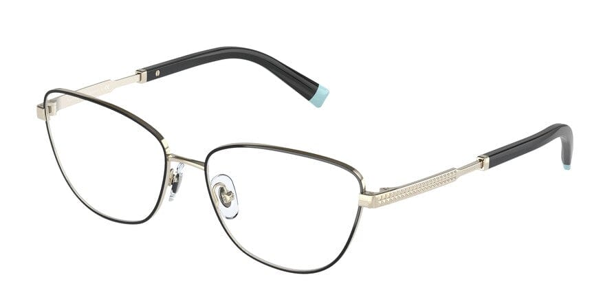Tiffany TF1142 Cat Eye Eyeglasses  6164-BLACK ON PALE GOLD 56-16-145 - Color Map black