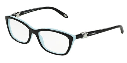 Tiffany TF2074 Cat Eye Eyeglasses  8055-BLACK ON TIFFANY BLUE 54-16-135 - Color Map black