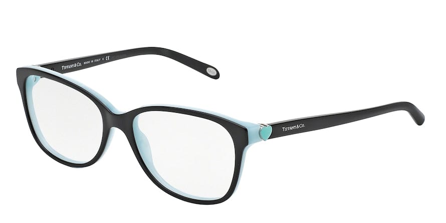 Tiffany TF2097 Square Eyeglasses  8055-BLACK ON TIFFANY BLUE 52-16-135 - Color Map black