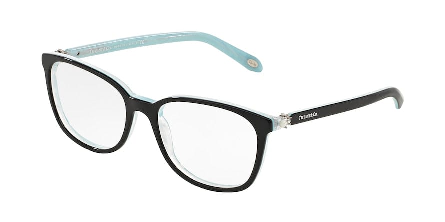 Tiffany TF2109BF Square Eyeglasses  8193-BLACK ON TIFFANY BLUE STRIPED 53-17-140 - Color Map black