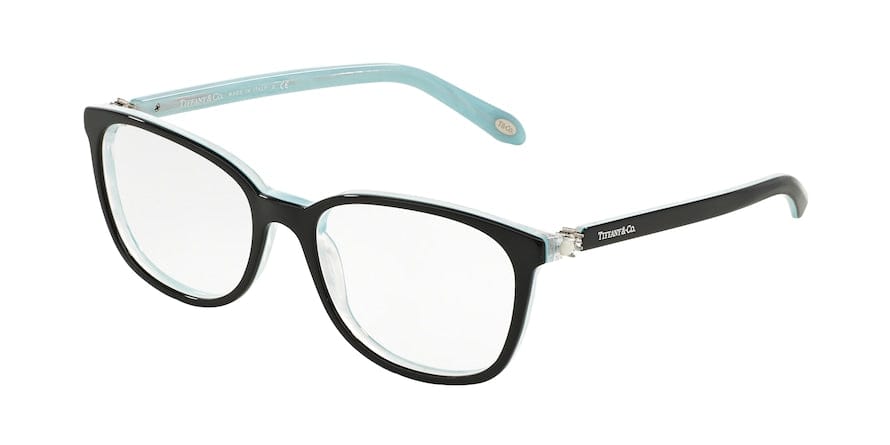Tiffany TF2109HB Square Eyeglasses  8193-BLACK ON TIFFANY BLUE STRIPED 53-17-140 - Color Map black
