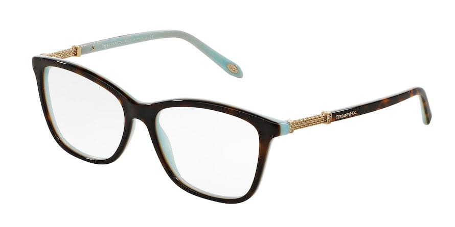 Tiffany TF2116B Square Eyeglasses  8134-HAVANA ON TIFFANY BLUE 53-16-140 - Color Map havana
