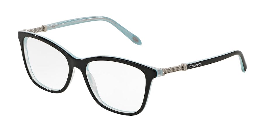 Tiffany TF2116B Square Eyeglasses  8193-BLACK ON TIFFANY BLUE STRIPED 53-16-140 - Color Map black