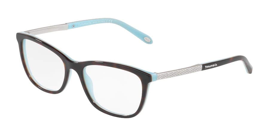 Tiffany TF2150B Cat Eye Eyeglasses  8134-HAVANA ON TIFFANY BLUE 52-17-140 - Color Map havana