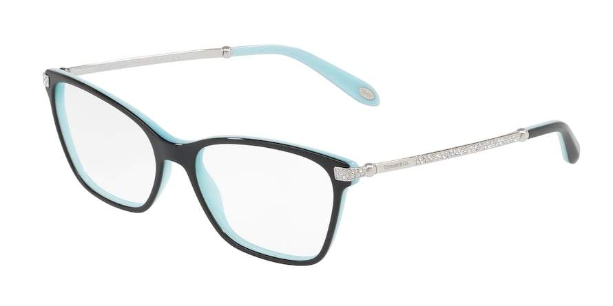 Tiffany TF2158BF Butterfly Eyeglasses  8055-BLACK ON TIFFANY BLUE 54-16-140 - Color Map black