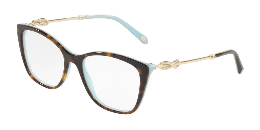 Tiffany TF2160B Square Eyeglasses  8134-HAVANA ON TIFFANY BLUE 54-17-140 - Color Map havana