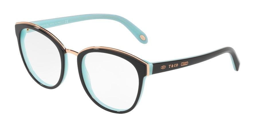Tiffany TF2162 Phantos Eyeglasses  8055-BLACK ON TIFFANY BLUE 51-20-145 - Color Map black
